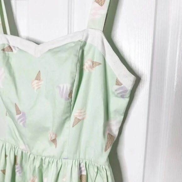 ORIGINAL Bea Dot ModCloth Size L Pistachio Mint Pastel Ice Cream Dress - Picture 3 of 8